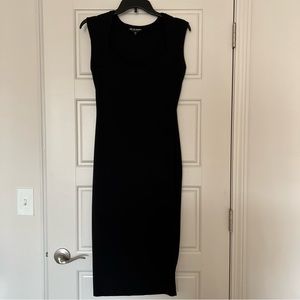 See You Monday Black Mid Length Bodycon Square Neck Dress Women’s L